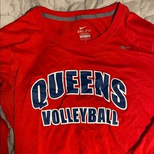 Red Nike Volleyball Dri-Fit Warm Up Shirt
